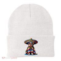 Sombrero Tacos Fiesta French Bulldog Lover Cinco De Mayo Beanie thumb 0