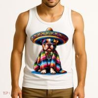 Sombrero Tacos Fiesta French Bulldog Lover Cinco De Mayo Tank Top thumb 3