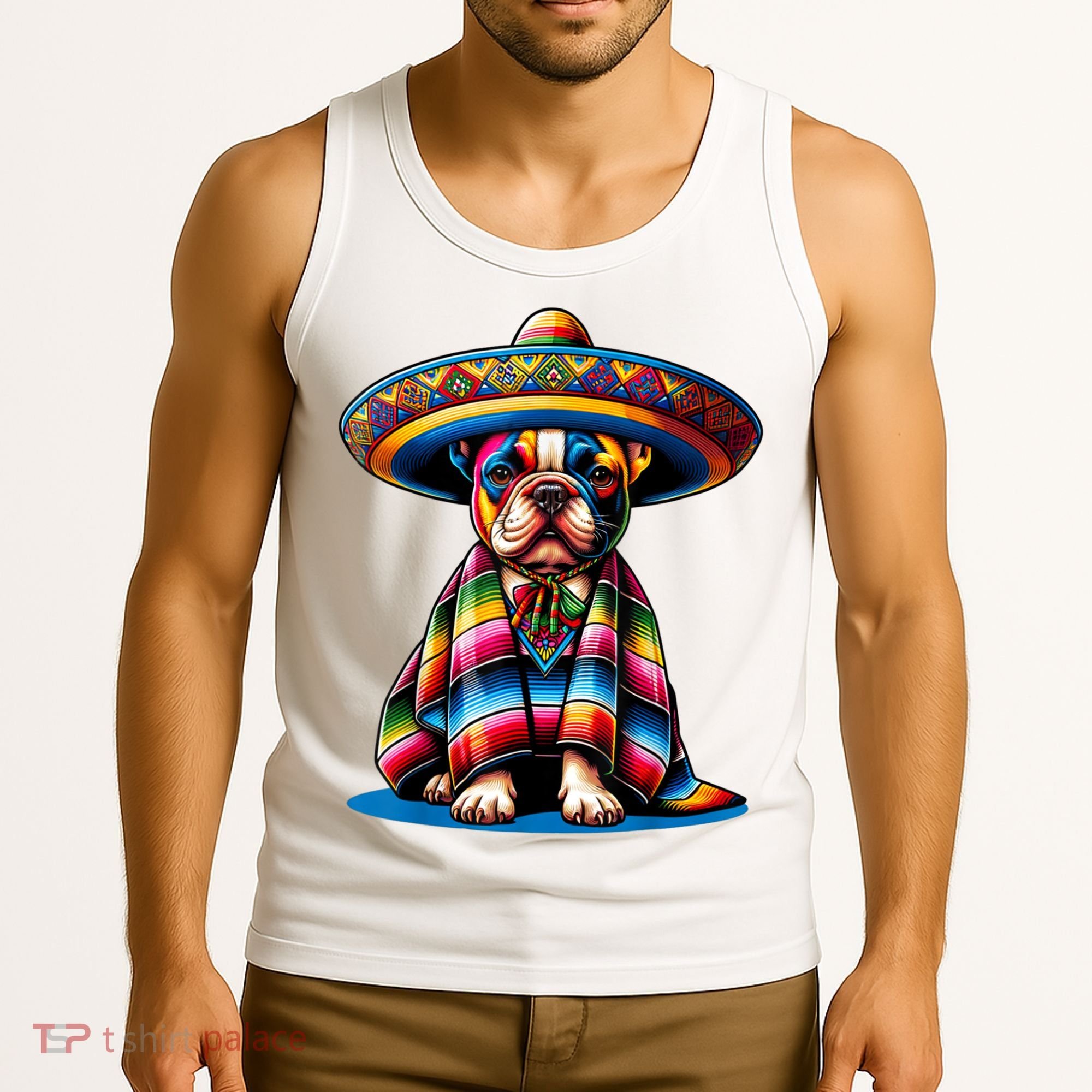 Sombrero Tacos Fiesta French Bulldog Lover Cinco De Mayo Tank Top