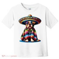 Sombrero Tacos Fiesta French Bulldog Lover Cinco De Mayo Toddler T-Shirt thumb 0