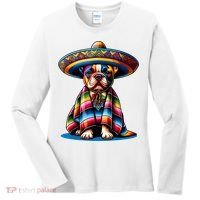 Sombrero Tacos Fiesta French Bulldog Lover Cinco De Mayo Women's Long Sleeve Shirt thumb 0