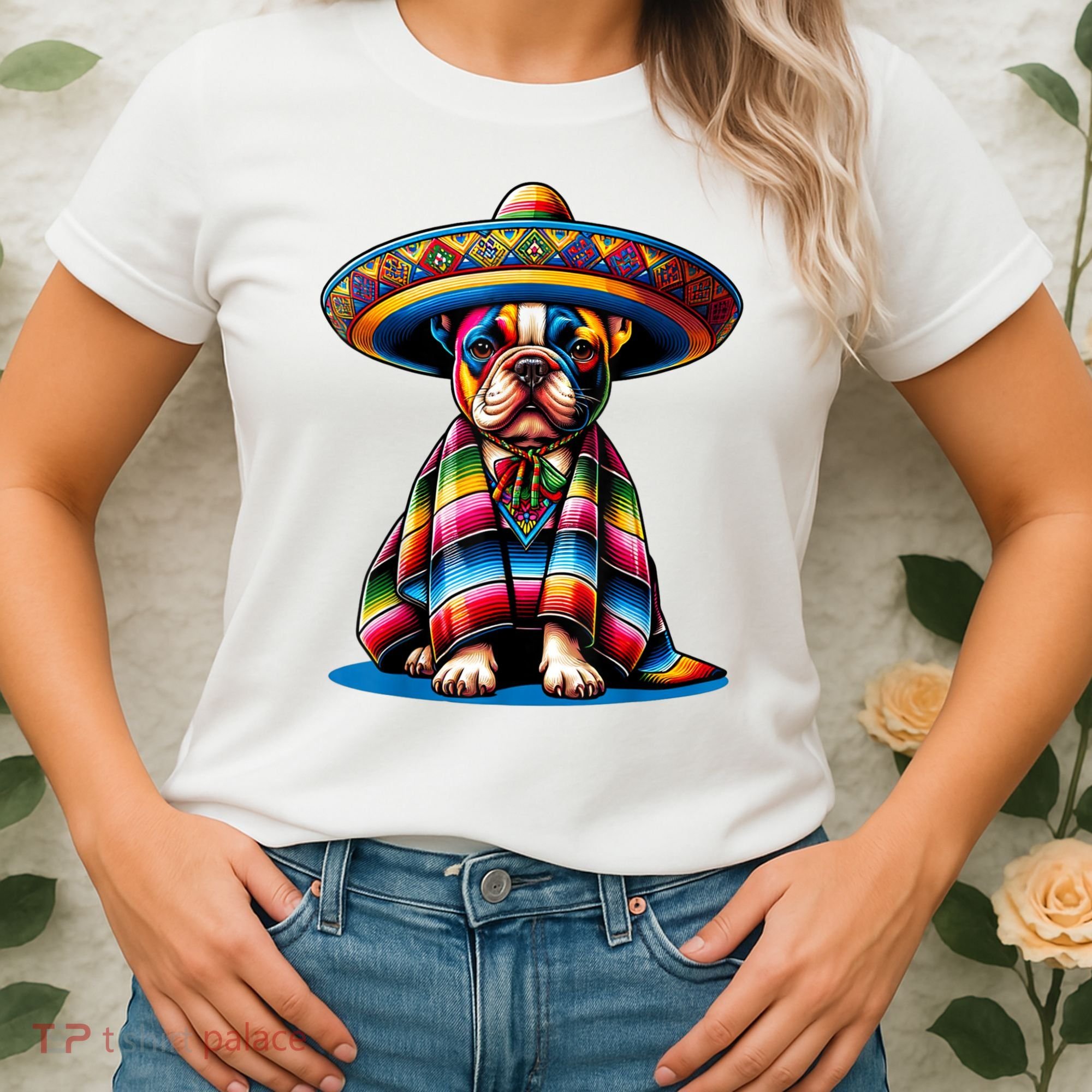 Sombrero Tacos Fiesta French Bulldog Lover Cinco De Mayo Women's T-Shirt