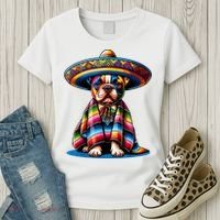 Sombrero Tacos Fiesta French Bulldog Lover Cinco De Mayo Women's T-Shirt thumb 3