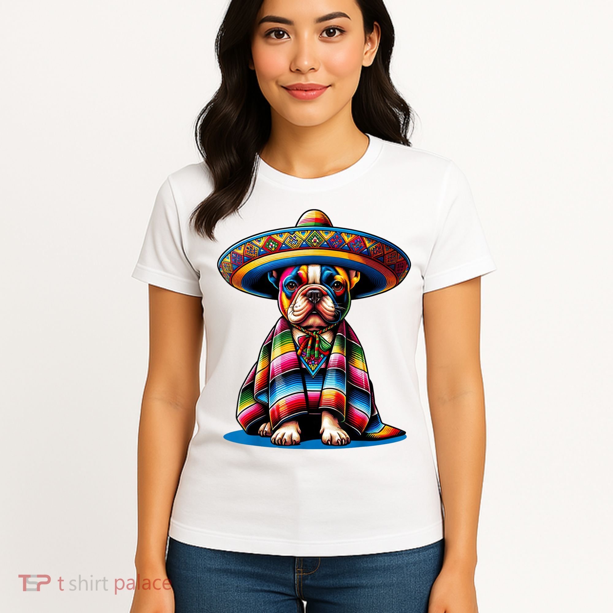 Sombrero Tacos Fiesta French Bulldog Lover Cinco De Mayo Women's T-Shirt
