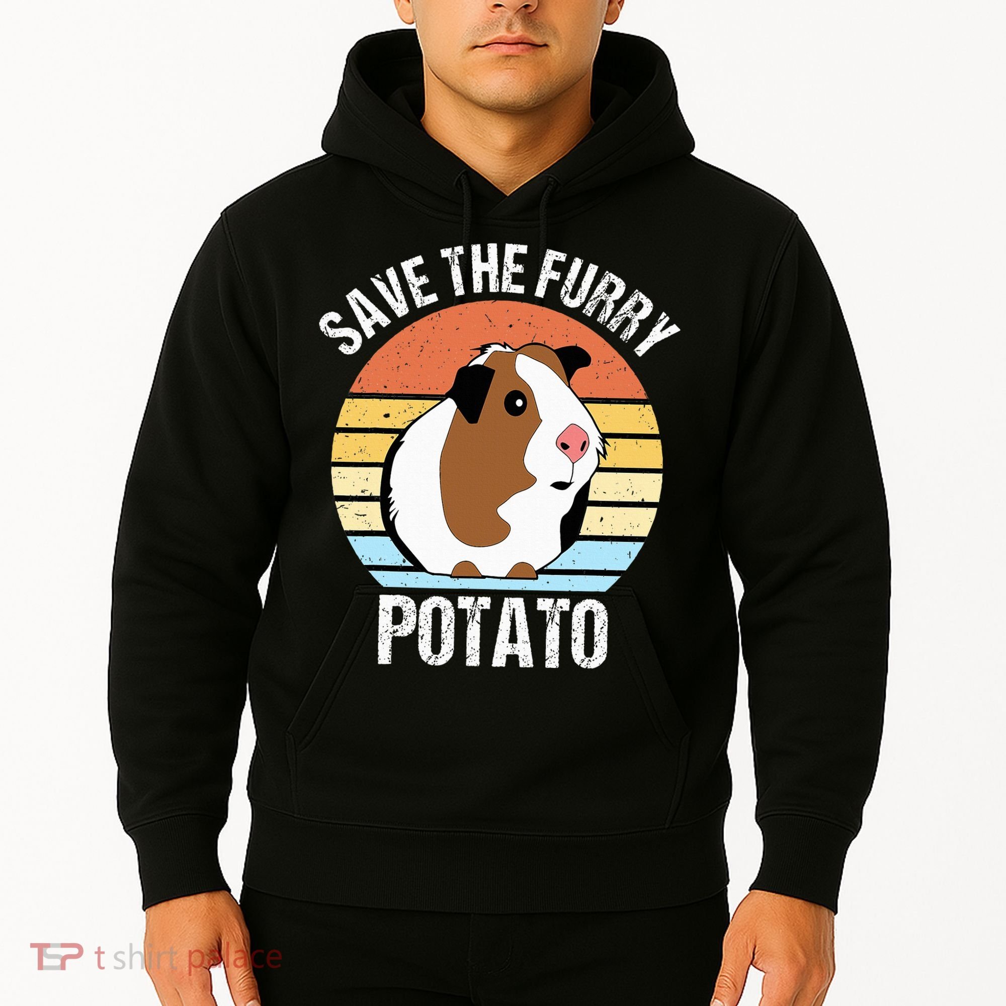 Save The Furry Potato Funny Guinea Pig Hoodie