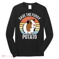 Save The Furry Potato Funny Guinea Pig Long Sleeve Shirt thumb 0