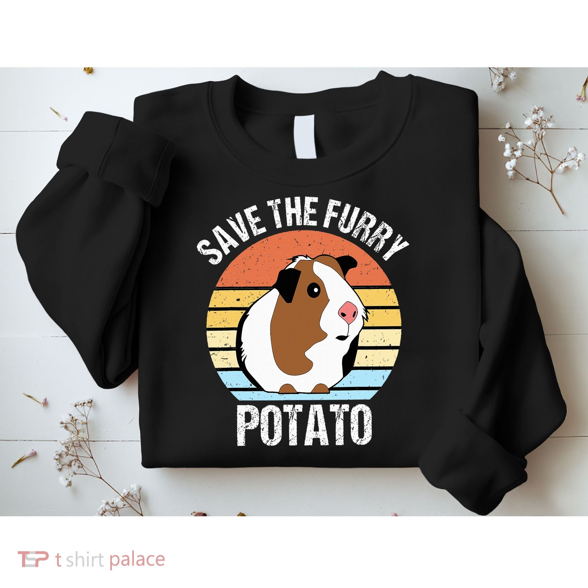 Save The Furry Potato Funny Guinea Pig Sweatshirt