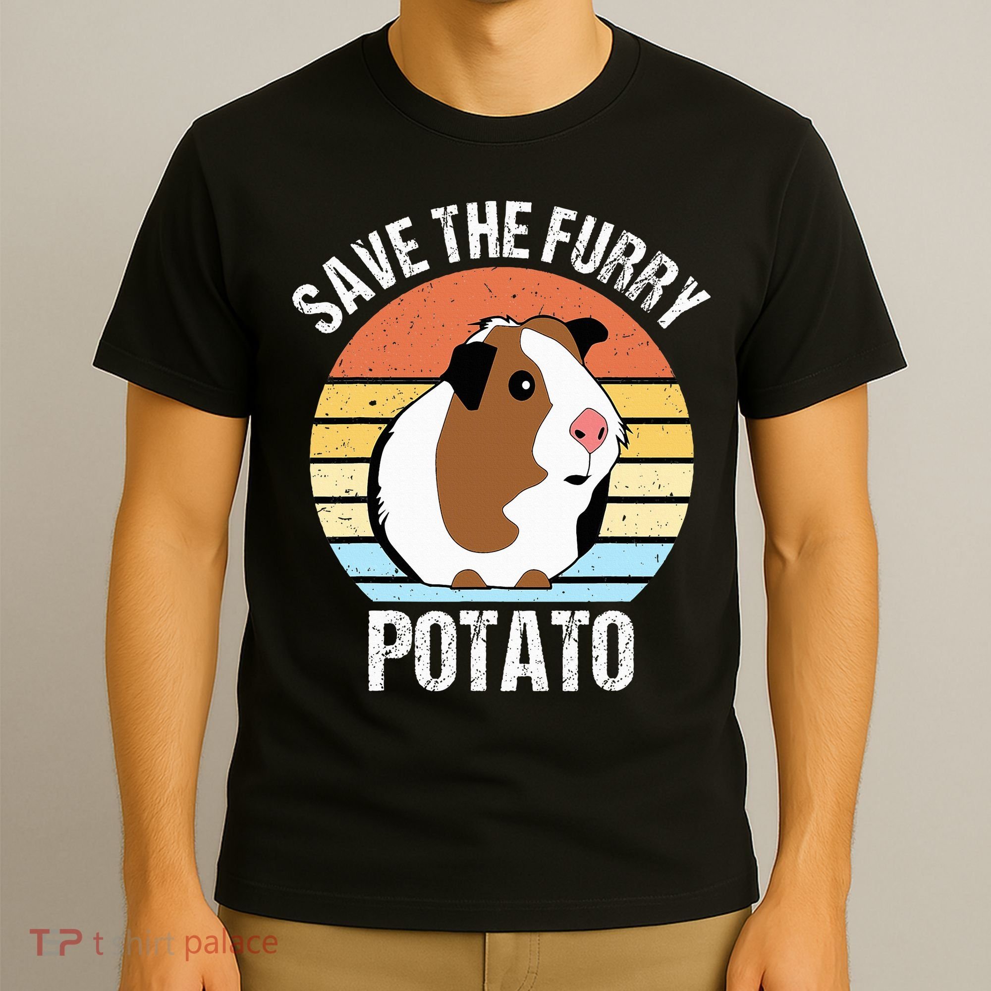 Save The Furry Potato Funny Guinea Pig T-Shirt