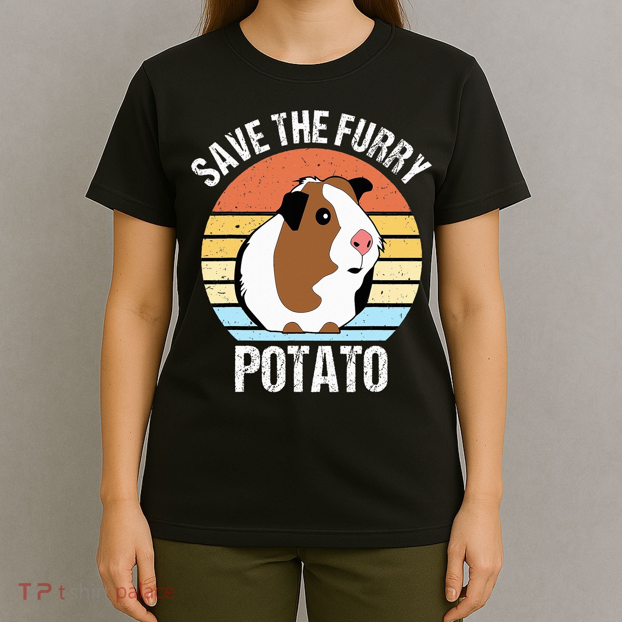 Save The Furry Potato Funny Guinea Pig T-Shirt