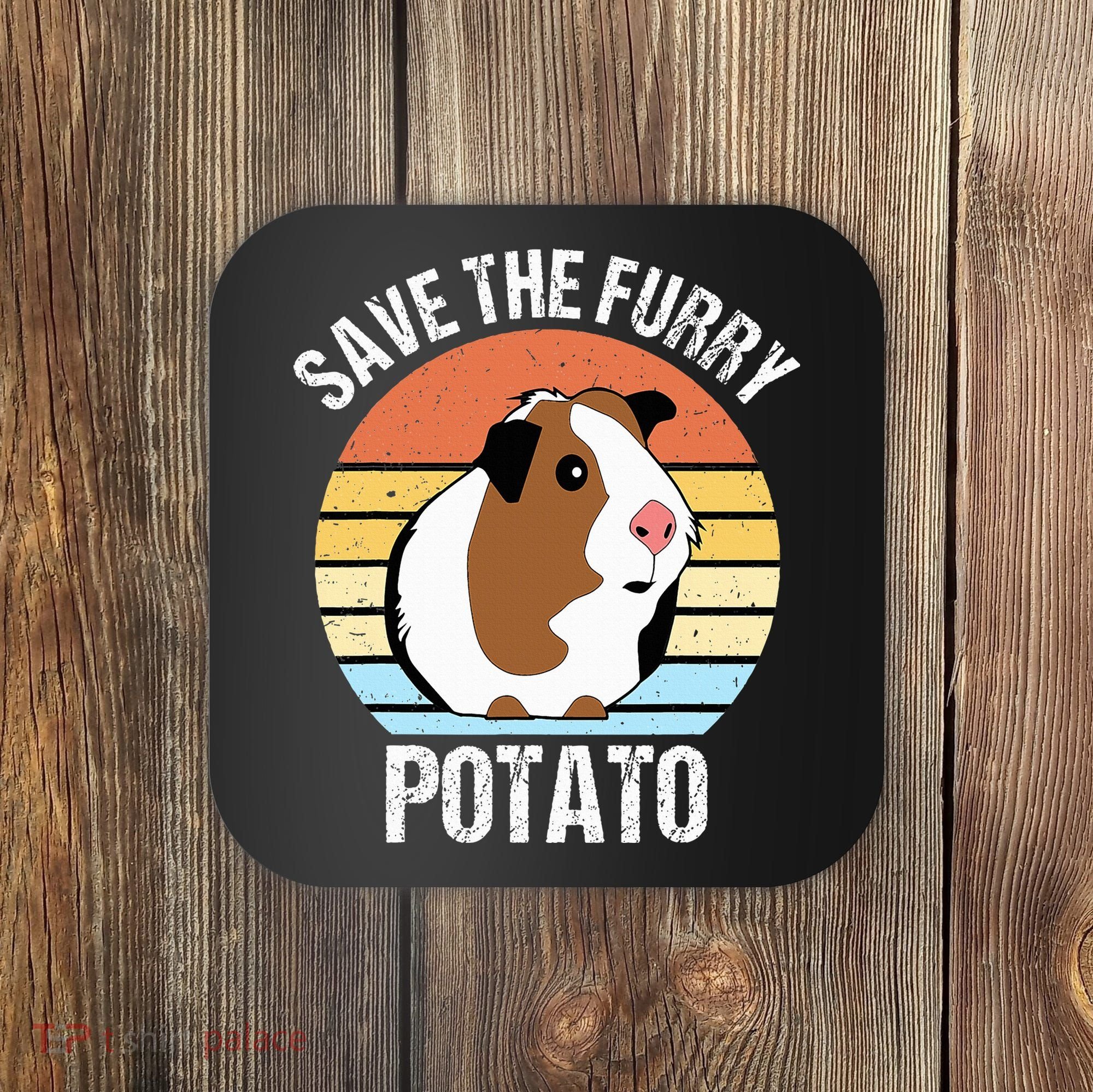 Save The Furry Potato Funny Guinea Pig Coaster
