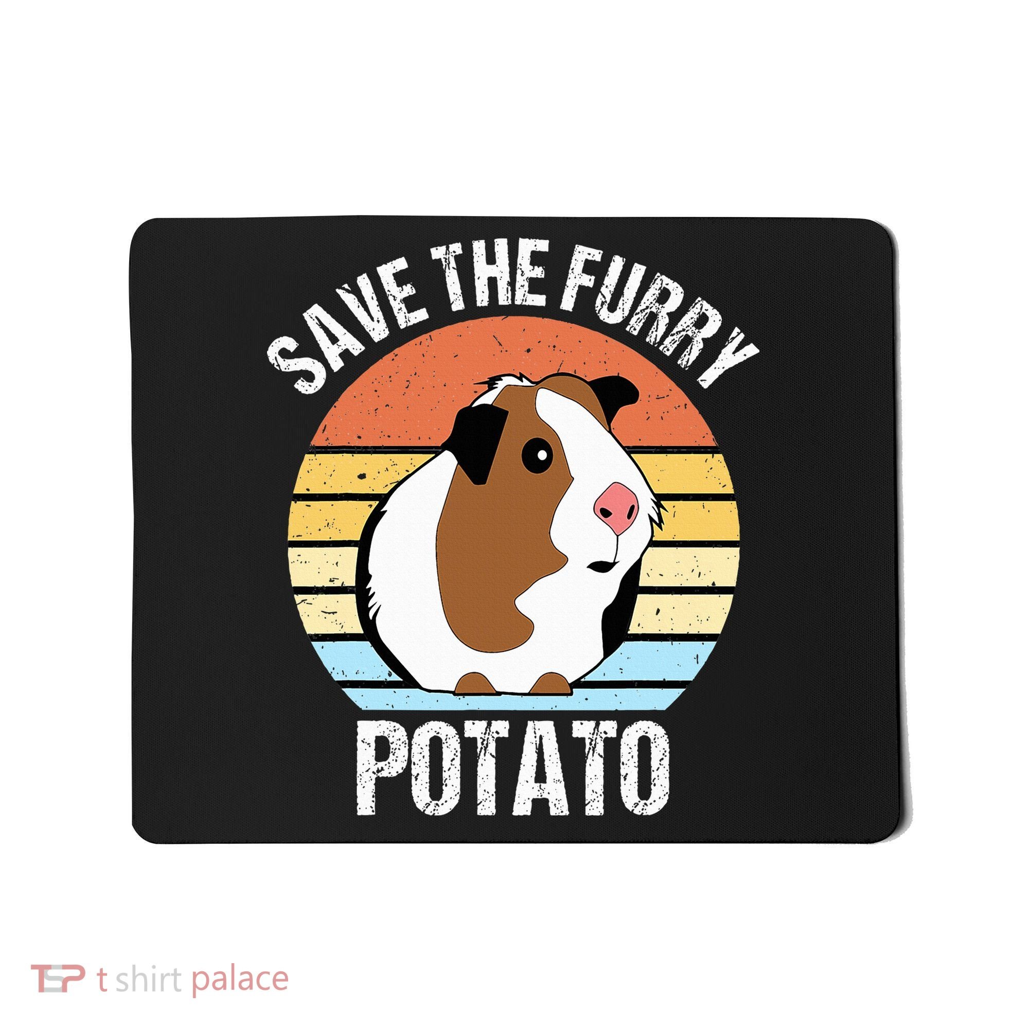 Save The Furry Potato Funny Guinea Pig Mousepad