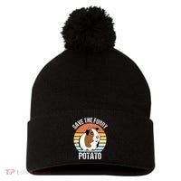 Save The Furry Potato Funny Guinea Pig Pom Pom 12in Knit Beanie thumb 0