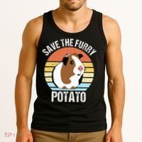 Save The Furry Potato Funny Guinea Pig Tank Top thumb 3