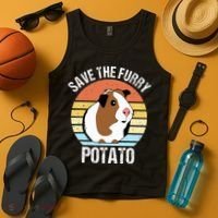Save The Furry Potato Funny Guinea Pig Tank Top thumb 4