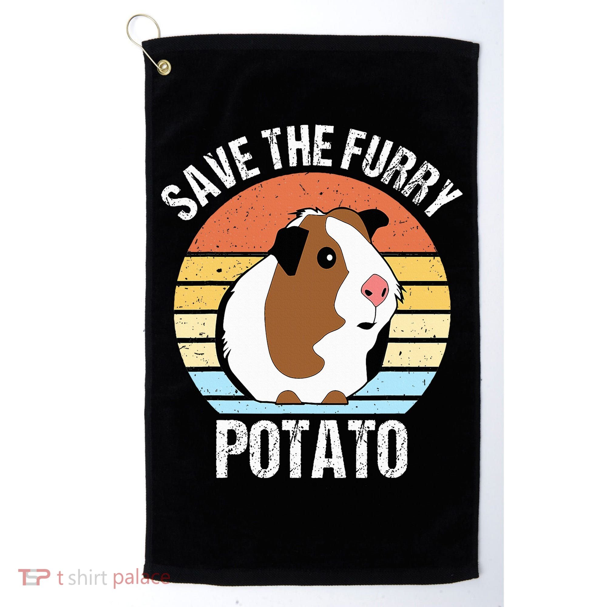 Save The Furry Potato Funny Guinea Pig Golf Towel