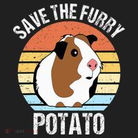 Save The Furry Potato Funny Guinea Pig Golf Towel thumb 3