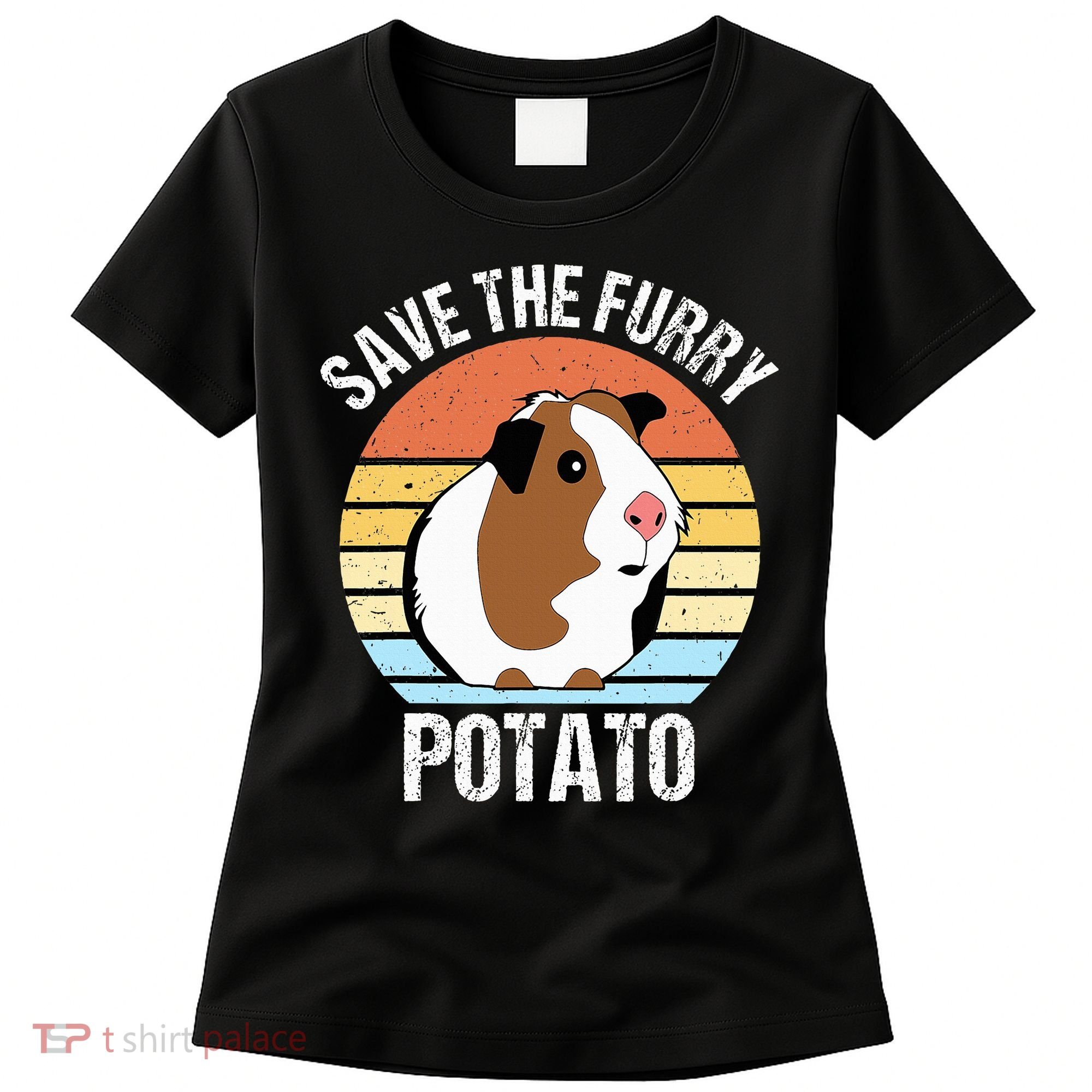 Save The Furry Potato Funny Guinea Pig Women's T-Shirt