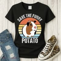 Save The Furry Potato Funny Guinea Pig Women's T-Shirt thumb 3
