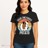 Save The Furry Potato Funny Guinea Pig Women's T-Shirt thumb 4