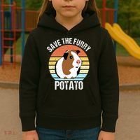 Save The Furry Potato Funny Guinea Pig Kids Hoodie thumb 3
