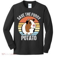 Save The Furry Potato Funny Guinea Pig Kids Long Sleeve Shirt thumb 0