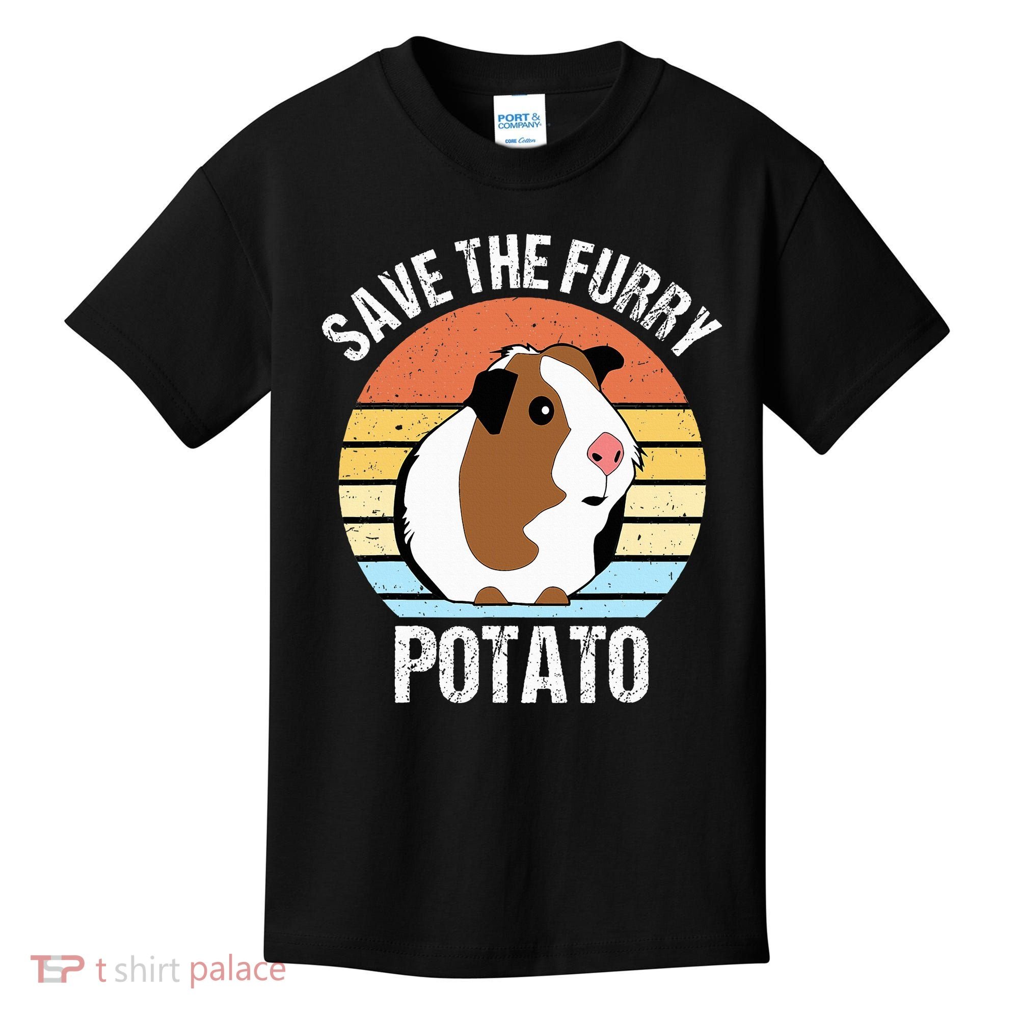 Save The Furry Potato Funny Guinea Pig Kids T-Shirt