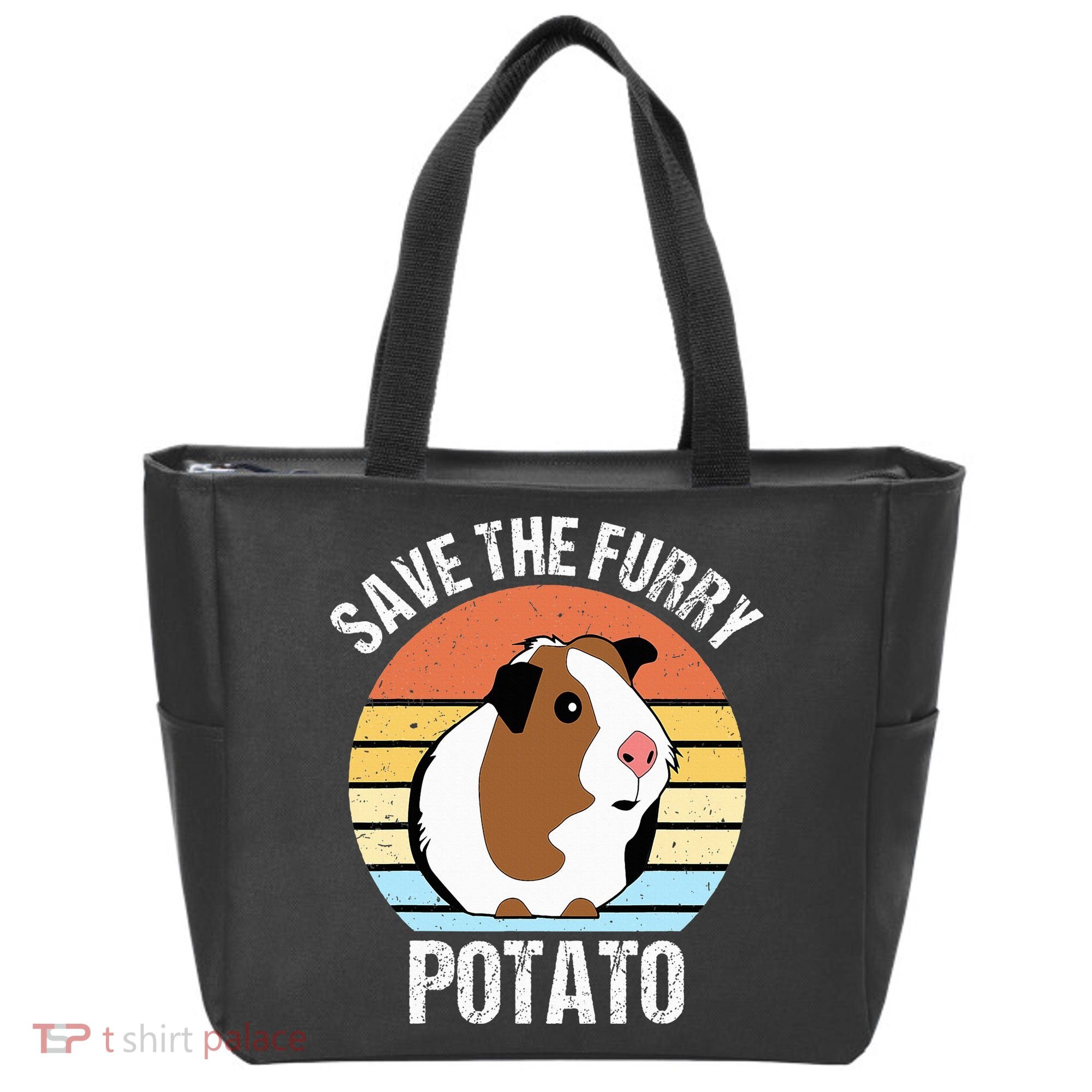 Save The Furry Potato Funny Guinea Pig Tote Bag