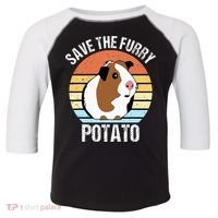 Save The Furry Potato Funny Guinea Pig Toddler Fine Jersey T-Shirt thumb 0
