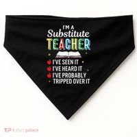 Substitute Teacher Funny Saying School Gift USA-Made Doggie Bandana thumb 0