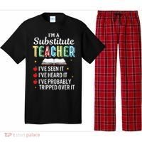 Substitute Teacher Funny Saying School Gift Pajama Set thumb 0