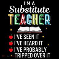 Substitute Teacher Funny Saying School Gift Women's Hoodie thumb 2