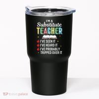 Substitute Teacher Funny Saying School Gift Tumbler thumb 0