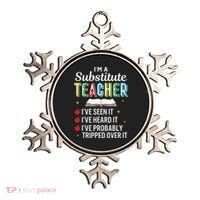 Substitute Teacher Funny Saying School Gift Ornament thumb 0