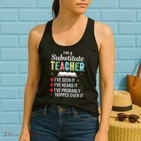 Substitute Teacher Funny Saying School Gift Women's Tank Top thumb 2