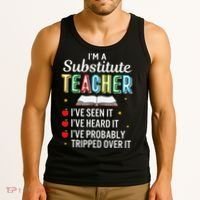 Substitute Teacher Funny Saying School Gift Tank Top thumb 3