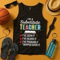 Substitute Teacher Funny Saying School Gift Tank Top thumb 4