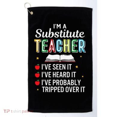 Substitute Teacher Funny Saying School Gift Golf Towel