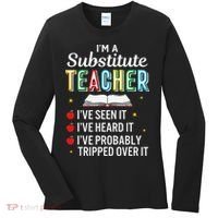 Substitute Teacher Funny Saying School Gift Women's Long Sleeve Shirt thumb 0
