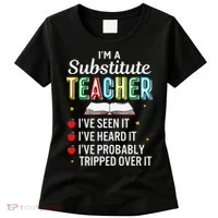 Substitute Teacher Funny Saying School Gift Women's T-Shirt thumb 0