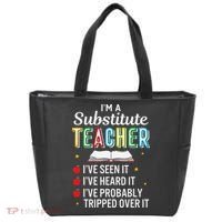 Substitute Teacher Funny Saying School Gift Tote Bag thumb 0