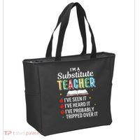 Substitute Teacher Funny Saying School Gift Tote Bag thumb 2