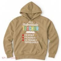 Substitute Teacher Funny Saying School Gift Hoodie thumb 0