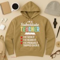 Substitute Teacher Funny Saying School Gift Hoodie thumb 3
