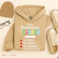 Substitute Teacher Funny Saying School Gift Hoodie thumb 4