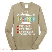 Substitute Teacher Funny Saying School Gift Long Sleeve Shirt thumb 0