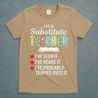 Substitute Teacher Funny Saying School Gift T-Shirt thumb 5