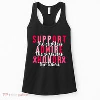 Support The Fighters Admire The Survivors Honor The Taken Breast Cancer Women's Tank Top thumb 0