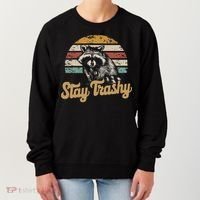 Stay Trashy Funny Opossum Raccoon Internet Memes Funny Meme Women's Sweatshirt thumb 0