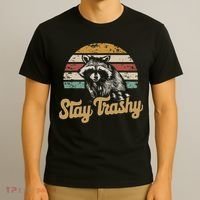 Stay Trashy Funny Opossum Raccoon Internet Memes Funny Meme T-Shirt thumb 3