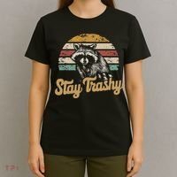 Stay Trashy Funny Opossum Raccoon Internet Memes Funny Meme T-Shirt thumb 4